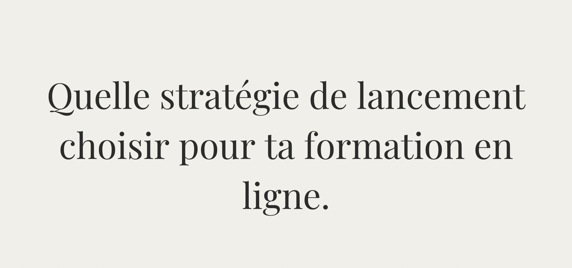 Stratégie